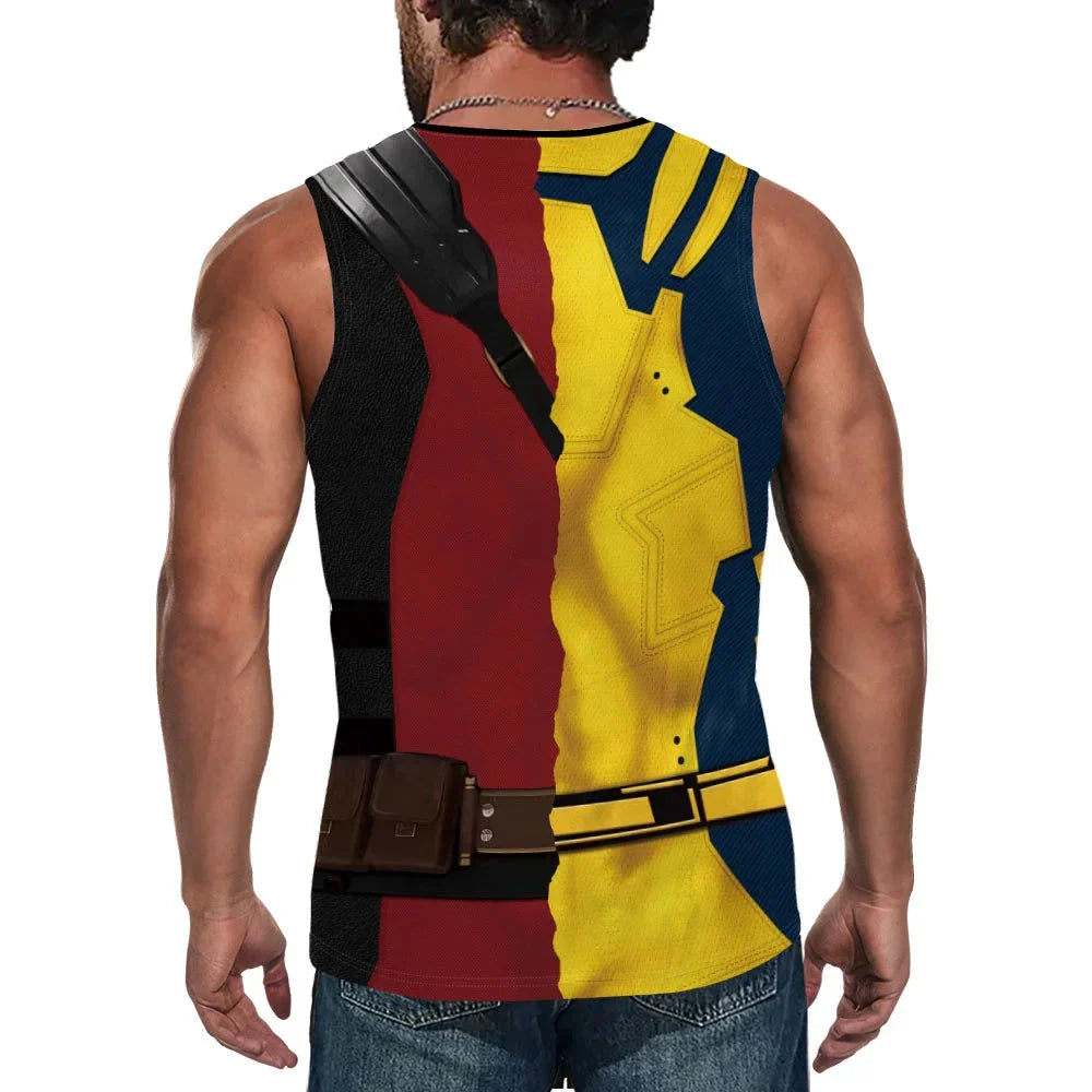 Deadpool & Wolverine Inspired Superhero Compression Tank Top - Perfect for Cosplay - Tophatter Daily Deals