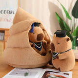 Kawaii Snack Attack: Hamburger Capybara Dog Pig Capibaras Pizza Bubble Tea Cushion Plush Animals - Tophatter Daily Deals