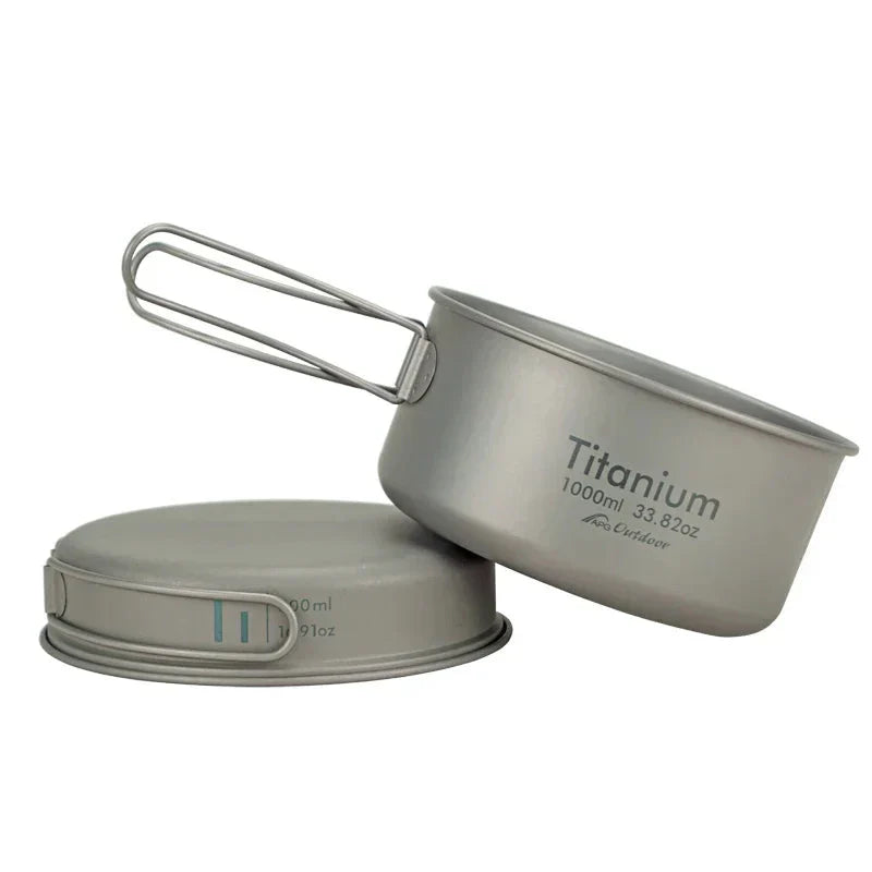 Titanium Pan Bowl Set 1000ml Grey Camp Cooking - Tophatter Daily Deals