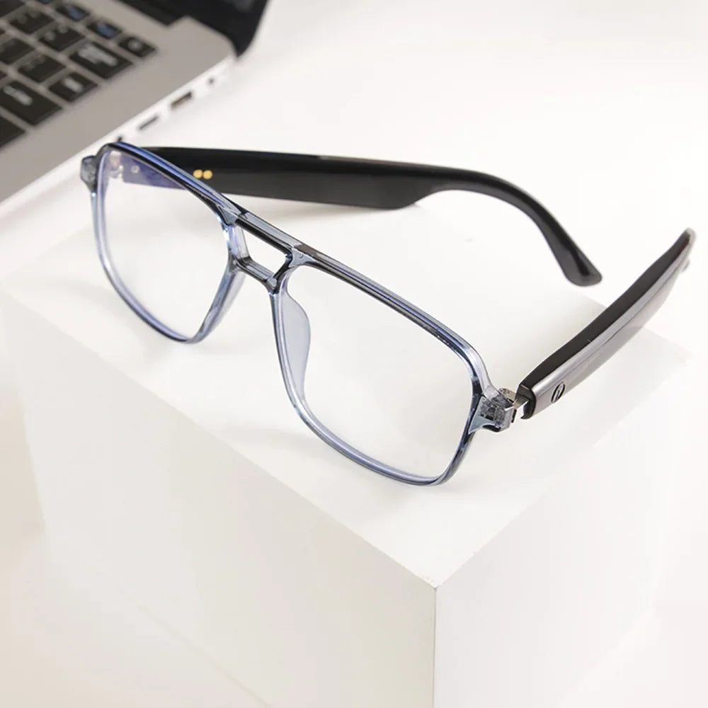 Smart Bluetooth Photochromic Sunglasses With Audio Mic Blue-color change - Tophatter Daily Deals