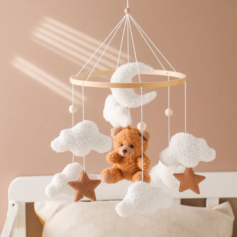 Baby Crib Mobile Wooden Musical Newborn Sensory Toys - Tophatter Daily Deals