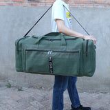 Waterproof Canvas Duffel Bag Travel Sports Green Duffel Bags - Tophatter Daily Deals