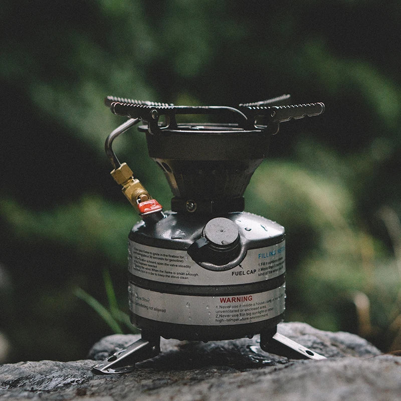 Mini Liquid Fuel Camping Stove 2120W Black Camp Cooking - Tophatter Daily Deals