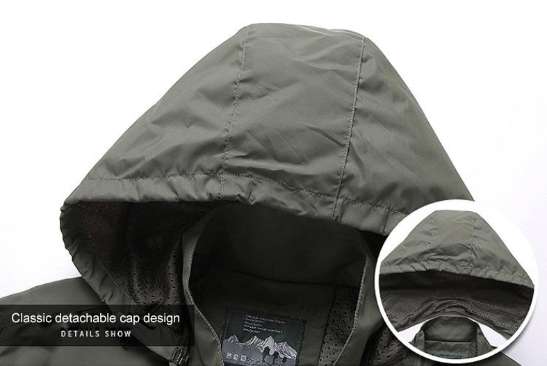 Waterproof Mens Tactical Jacket - Hooded, Lightweight - Tophatter Daily Deals