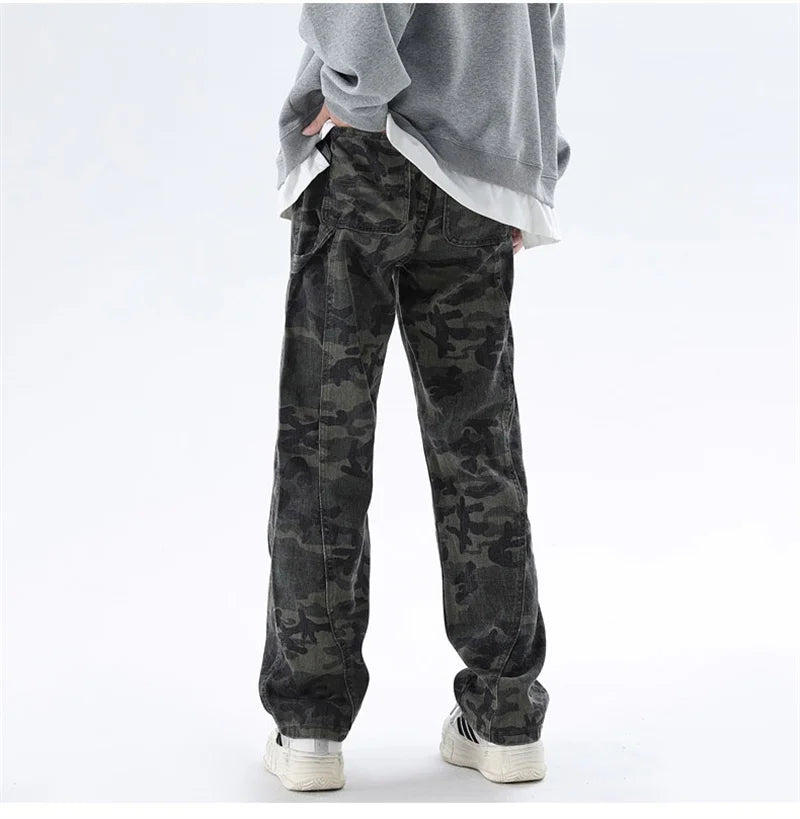 Oversized Men’s Cargo Jeans - Baggy Straight Denim Wear - Tophatter Daily Deals