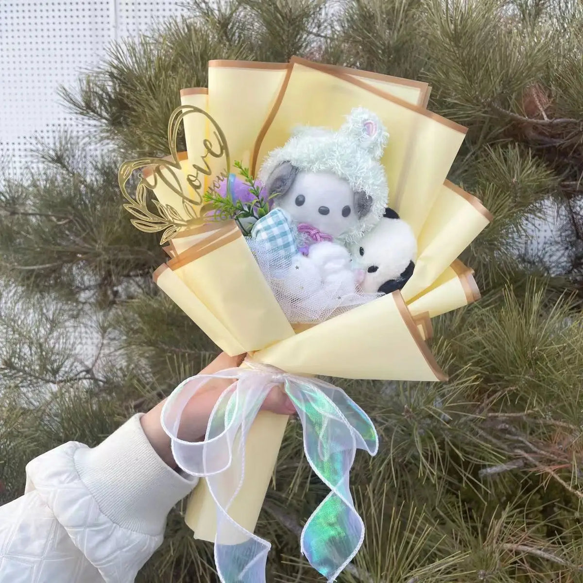 Sanrio Kawaii Pochacco Plush Flowers Bouquet Flowers - Tophatter Daily Deals