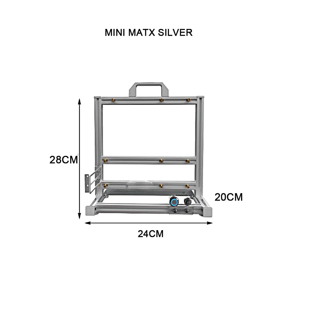 Open Frame ATX PC Case Rack Modular Water Air Cooling MINI MATX-silver - Tophatter Daily Deals
