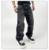 Oversized Men's Jeans - Straight Cut, Washed Denim, Autumn - Tophatter Daily Deals