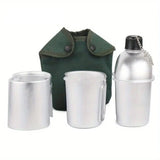 4-Piece Military Cookware Set Silver Camp Cooking - Tophatter Daily Deals
