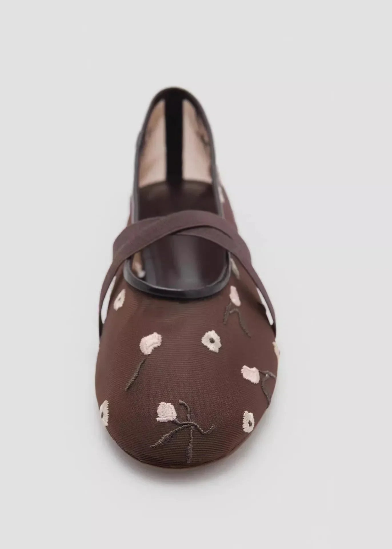 Lightweight Women Ballet Flats - Mary Jane, Embroidered Mesh - Tophatter Daily Deals