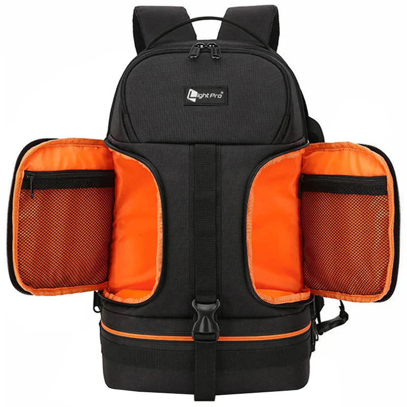 Camera Backpack Reflective StripeTripod Straps Orange Backpacks - Tophatter Daily Deals