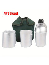 4-Piece Military Cookware Set Silver Camp Cooking - Tophatter Daily Deals