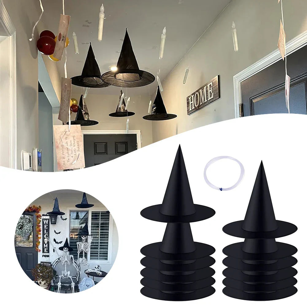 Witch Hats Hanging Decor Halloween Props Indoor Outdoor - Tophatter Daily Deals