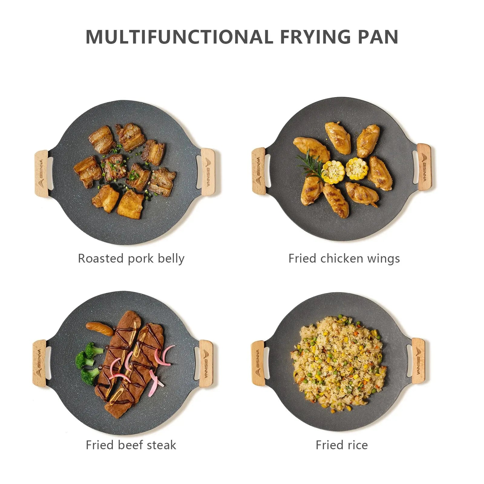 Outdoor BBQ Grill Pan Non-Stick Black Camp Cooking - Tophatter Daily Deals