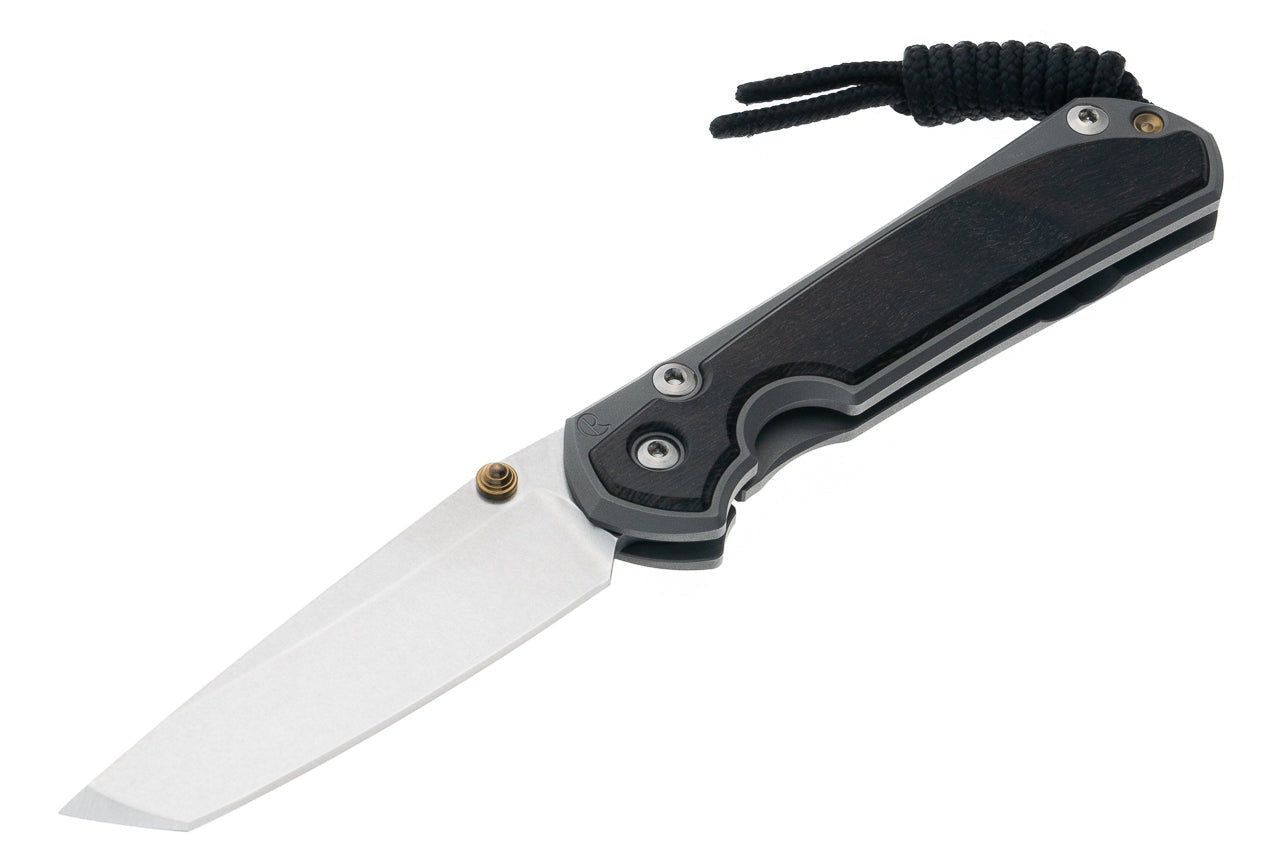 Chris Reeve Knives Small Sebenza 31 - Glass Blasted - Bog Oak Inlay - Tanto - S31-1130 FOLDING KNIVES - Tophatter Daily Deals
