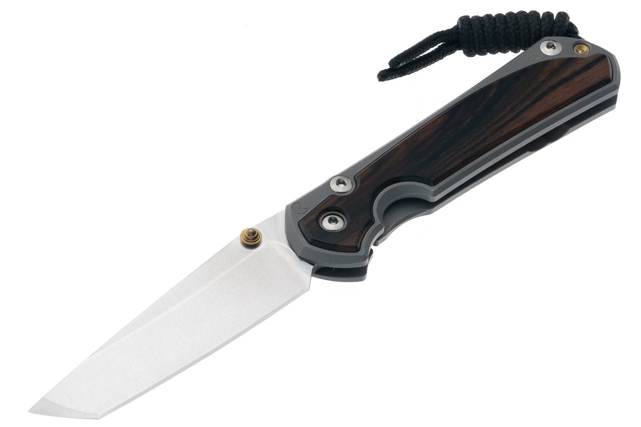 Chris Reeve Knives Small Sebenza 31 - Glass Blasted - Macassar Ebony Inlay - Tanto - S31-1134 FOLDING KNIVES - Tophatter Daily Deals