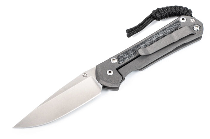 Chris Reeve Knives Small Sebenza 31 - Left Handed - Black Canvas Micarta Inlay - Drop Point - S31-1201 FOLDING KNIVES - Tophatter Daily Deals