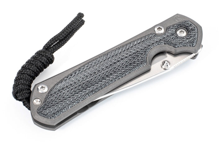 Chris Reeve Knives Small Sebenza 31 - Left Handed - Black Canvas Micarta Inlay - Drop Point - S31-1201 FOLDING KNIVES - Tophatter Daily Deals