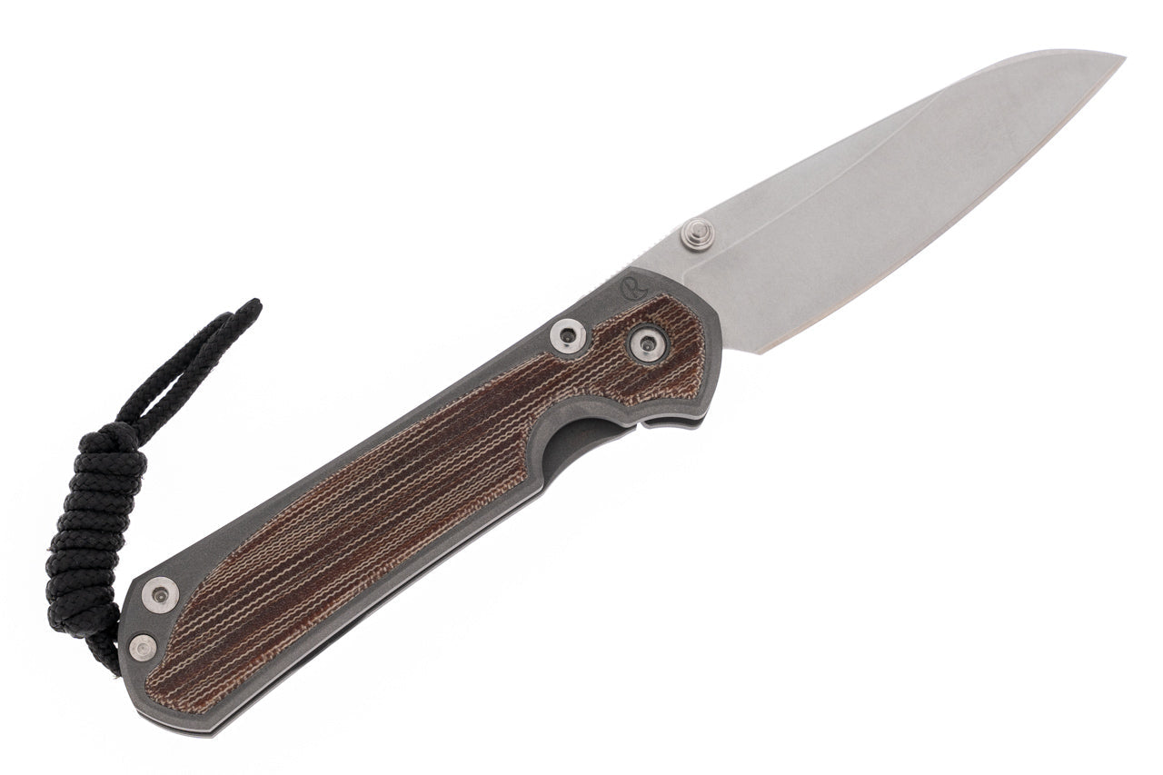Chris Reeve Knives Small Sebenza 31 - Left Handed - Natural Canvas Micarta Inlay - Insingo- S31-1223 FOLDING KNIVES - Tophatter Daily Deals