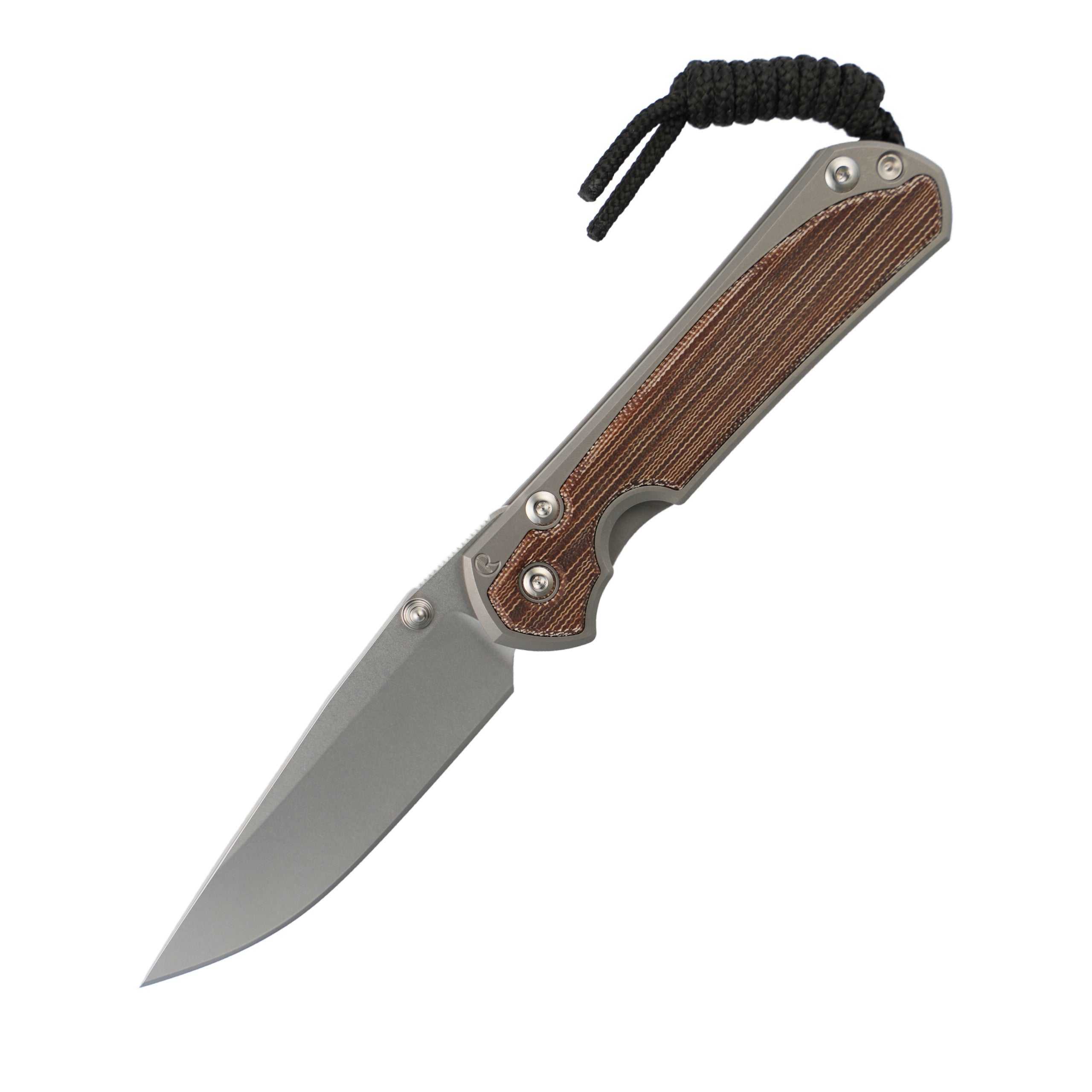 Chris Reeve Knives Small Sebenza 31 - Glass Blasted - Natural Canvas Micarta Inlay - Drop Point - S31-1660 FOLDING KNIVES - Tophatter Daily Deals