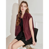 Lightweight Women's Sleeveless Jacket - Linen Cotton, Spring - Tophatter Daily Deals