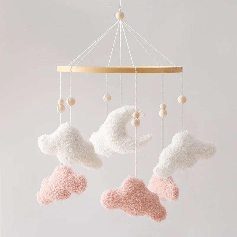 Wooden Crib Mobile Felt Bear Musical Newborn Sensory Toys - Tophatter Daily Deals
