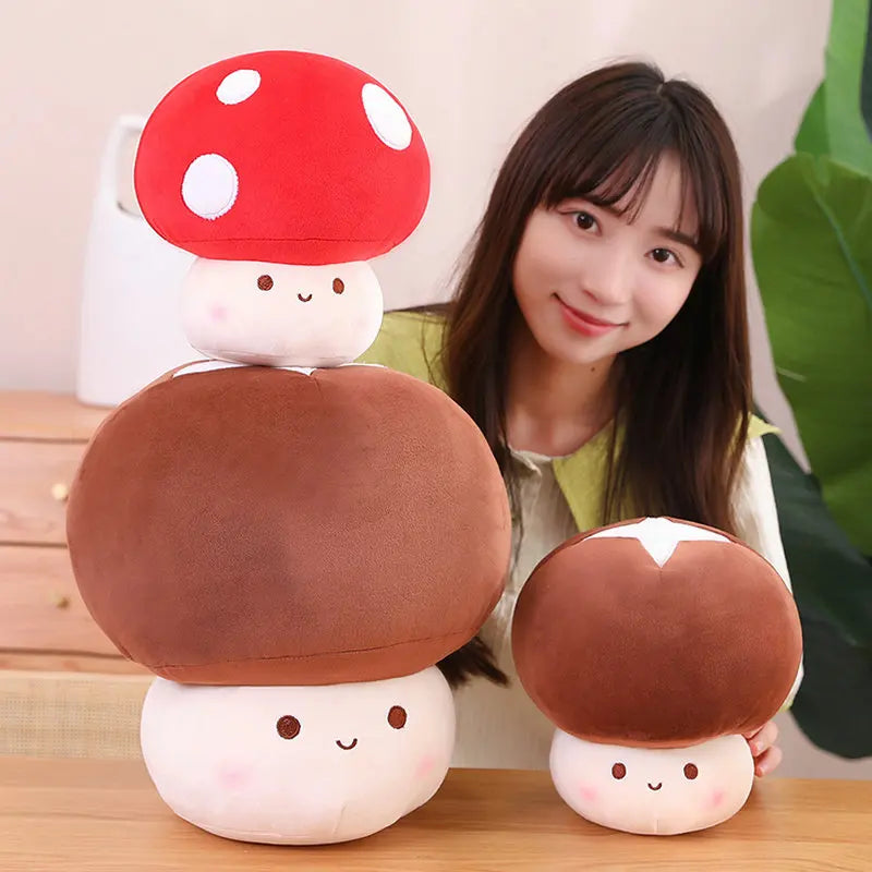 Mushroom Plush Toy Shiitake Mushroom Super Mario Level Up Food - Tophatter Daily Deals