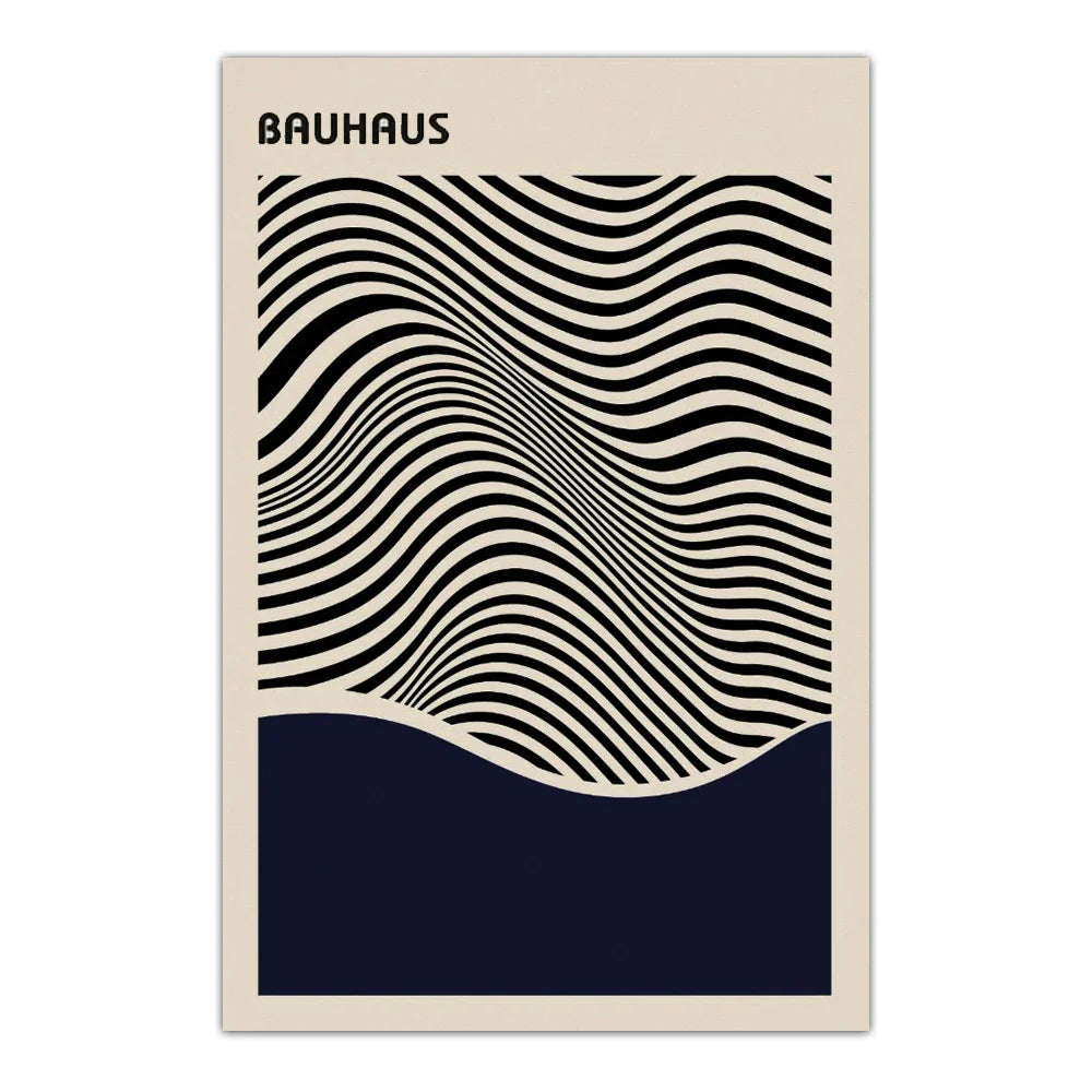 Modern Bauhaus Geometric Wall Art Prints Three Piece Set MD0397 - Tophatter Daily Deals