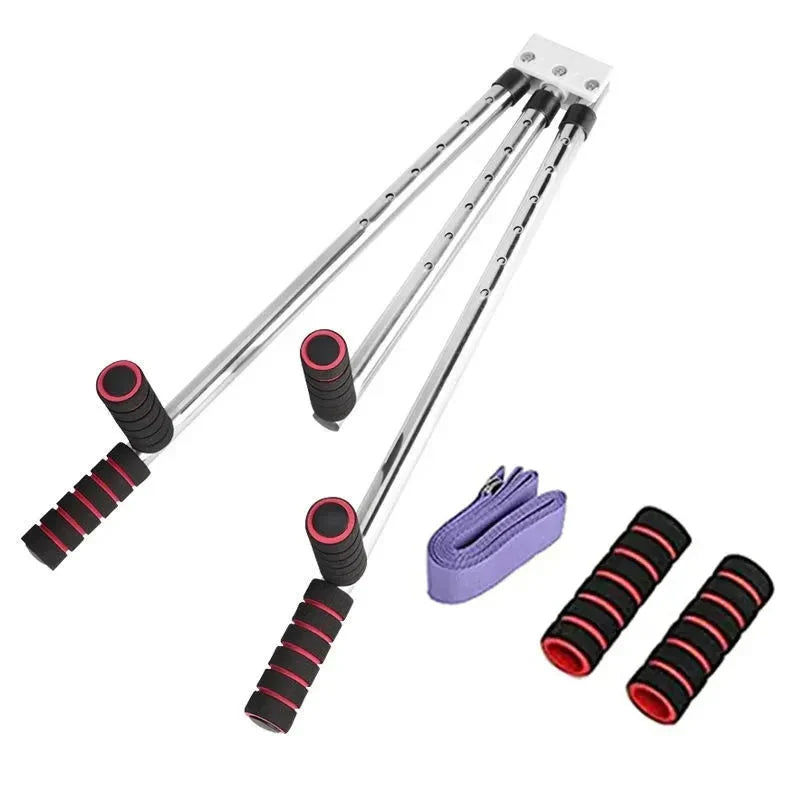 3-Bar Leg Stretcher 6-Hole Adjustment Red Fitness - Tophatter Daily Deals