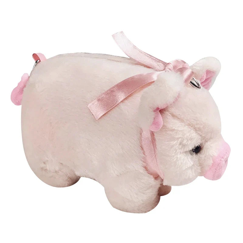 Pink Pig Plush Crossbody Bag Animals - Tophatter Daily Deals