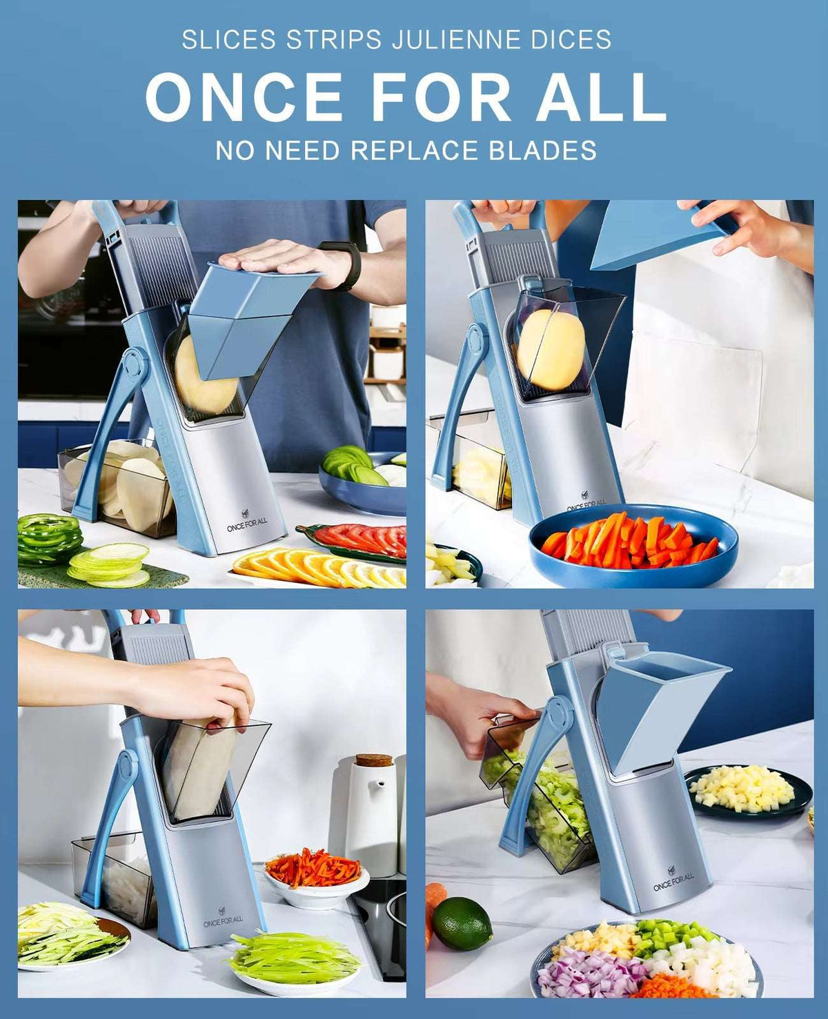 Multifunctional Safe Hand Mandoline Slicer Mandoline Slicers - Tophatter Daily Deals