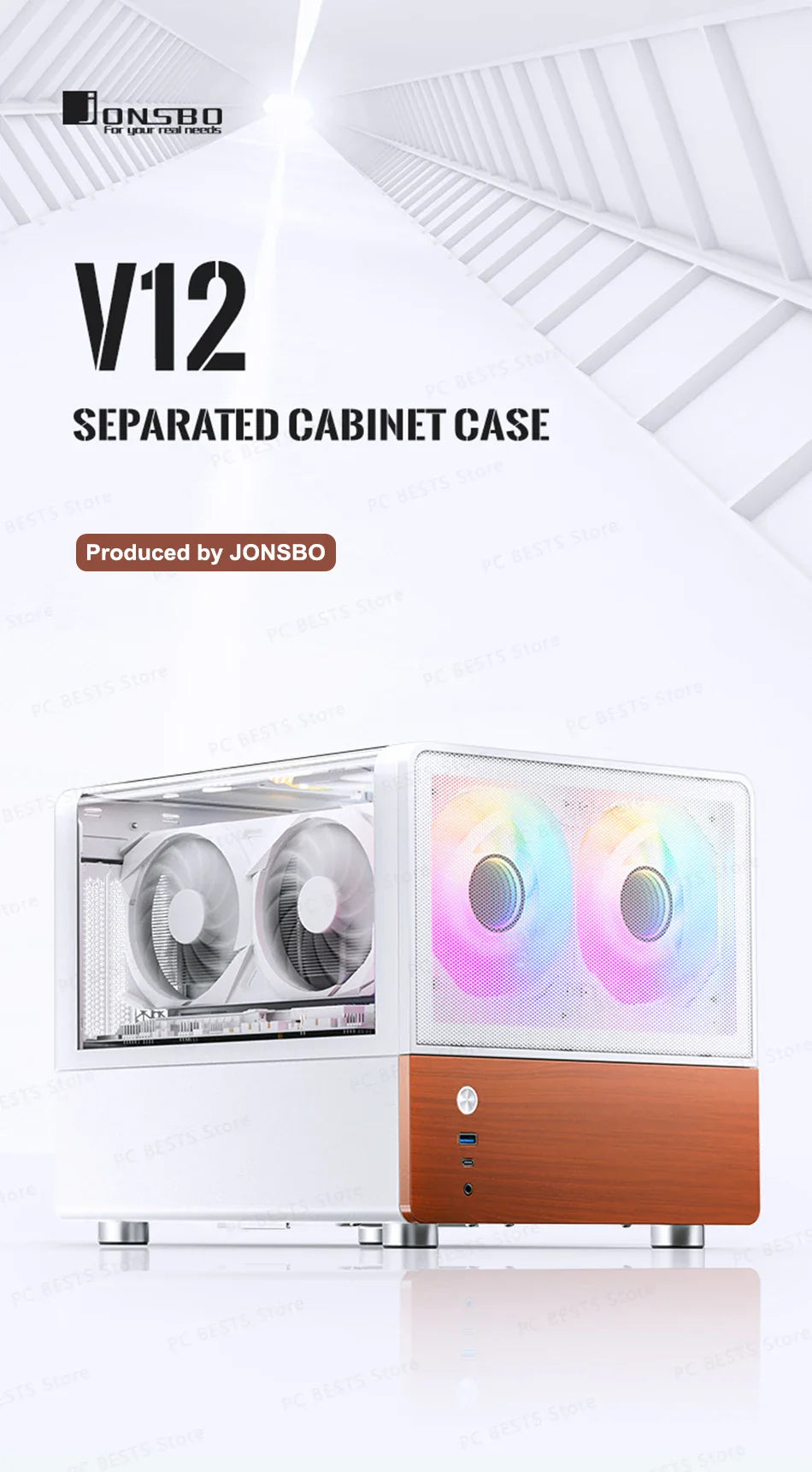 Mini ITX MicroATX PC Case Sea View Glass Compact Gaming - Tophatter Daily Deals