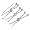 Stainless Steel Bracelet Extenders Adjustable Slider 3Pc Steel 02 3pcs - Tophatter Daily Deals