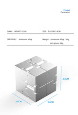 Metal Magic Cube Stress Relief Toy Portable Puzzle Focus - Tophatter Daily Deals