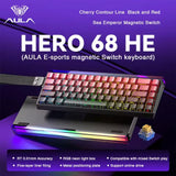 Mechanical 60 Percent Magnetic Switch Gaming Keyboard 8KHz Black Red - Tophatter Daily Deals