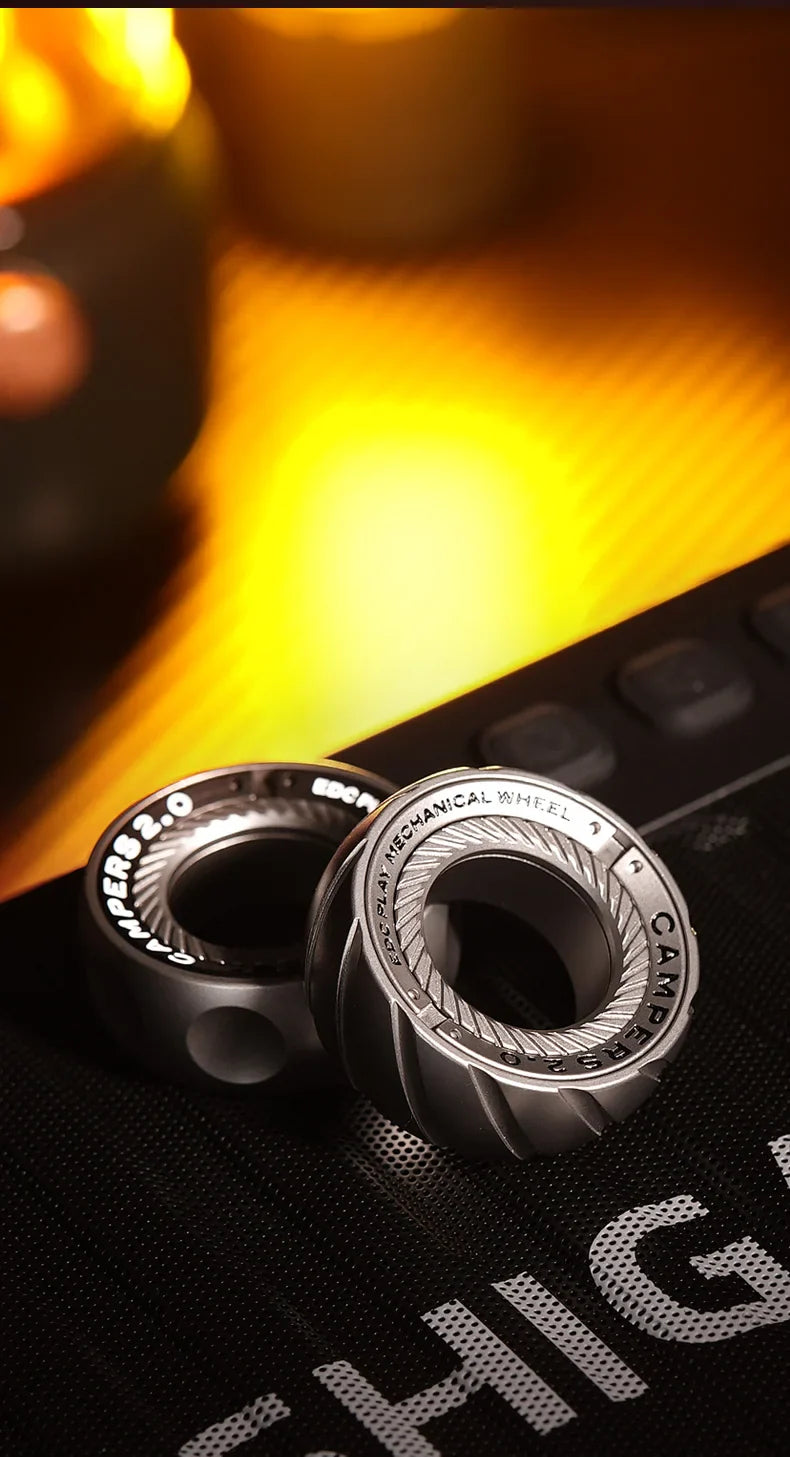 Magnetic Ratchet Fidget Ring Stainless Steel EDC Gift - Tophatter Daily Deals