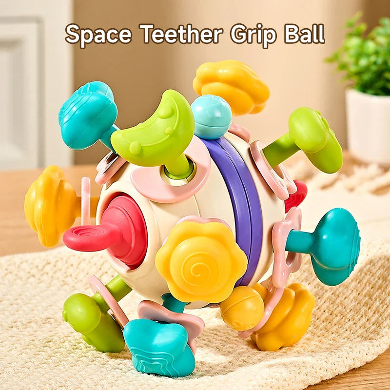 Baby Teether Rattle Hand Grip Sensory Ball Toy Newborn - Tophatter Daily Deals