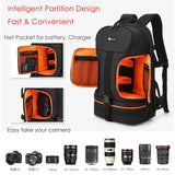 Camera Backpack Reflective StripeTripod Straps Orange Backpacks - Tophatter Daily Deals