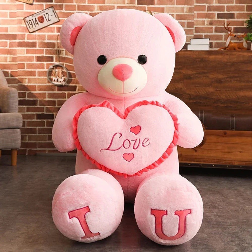 Giant Plush Bear Love Heart Teddy Birthday Anniversary Gift - Tophatter Daily Deals