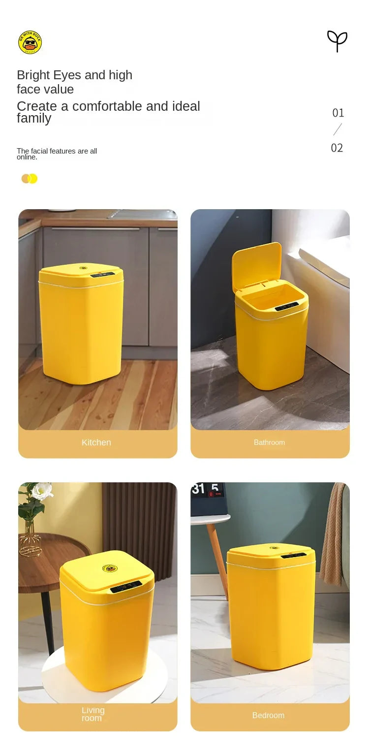 Sensor Trash Can Automatic Waste Bin Home 2025 Hands Free - Tophatter Daily Deals