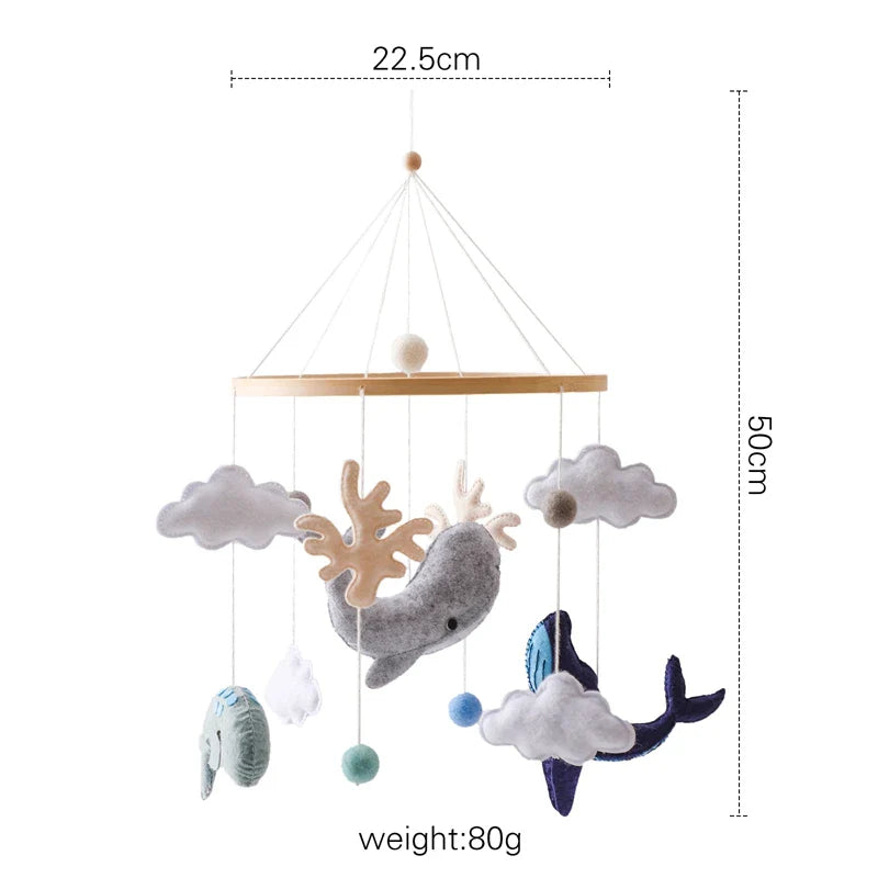 Wooden Rabbit Crib Mobile Newborn Sensory Toys Soft bed bell 21 - Tophatter Daily Deals