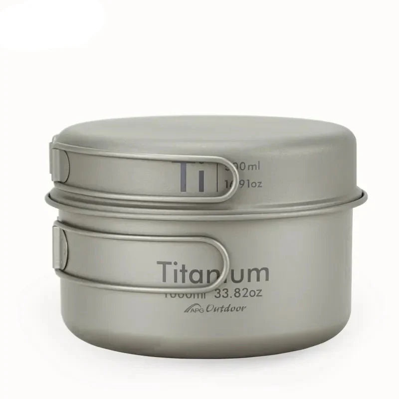 Titanium Pan Bowl Set 1000ml Grey Camp Cooking - Tophatter Daily Deals