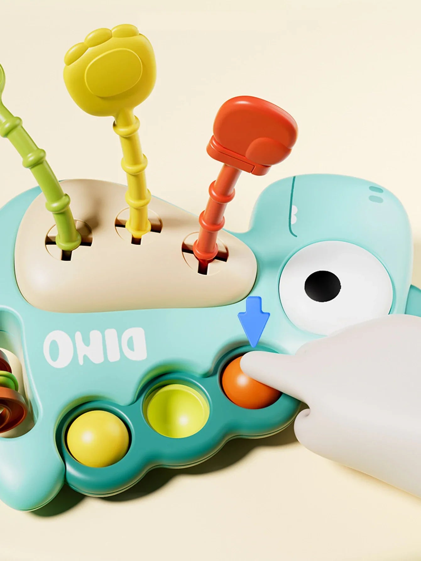 Montessori Dinosaur Pull Toy Newborn Sensory Toys Teether - Tophatter Daily Deals