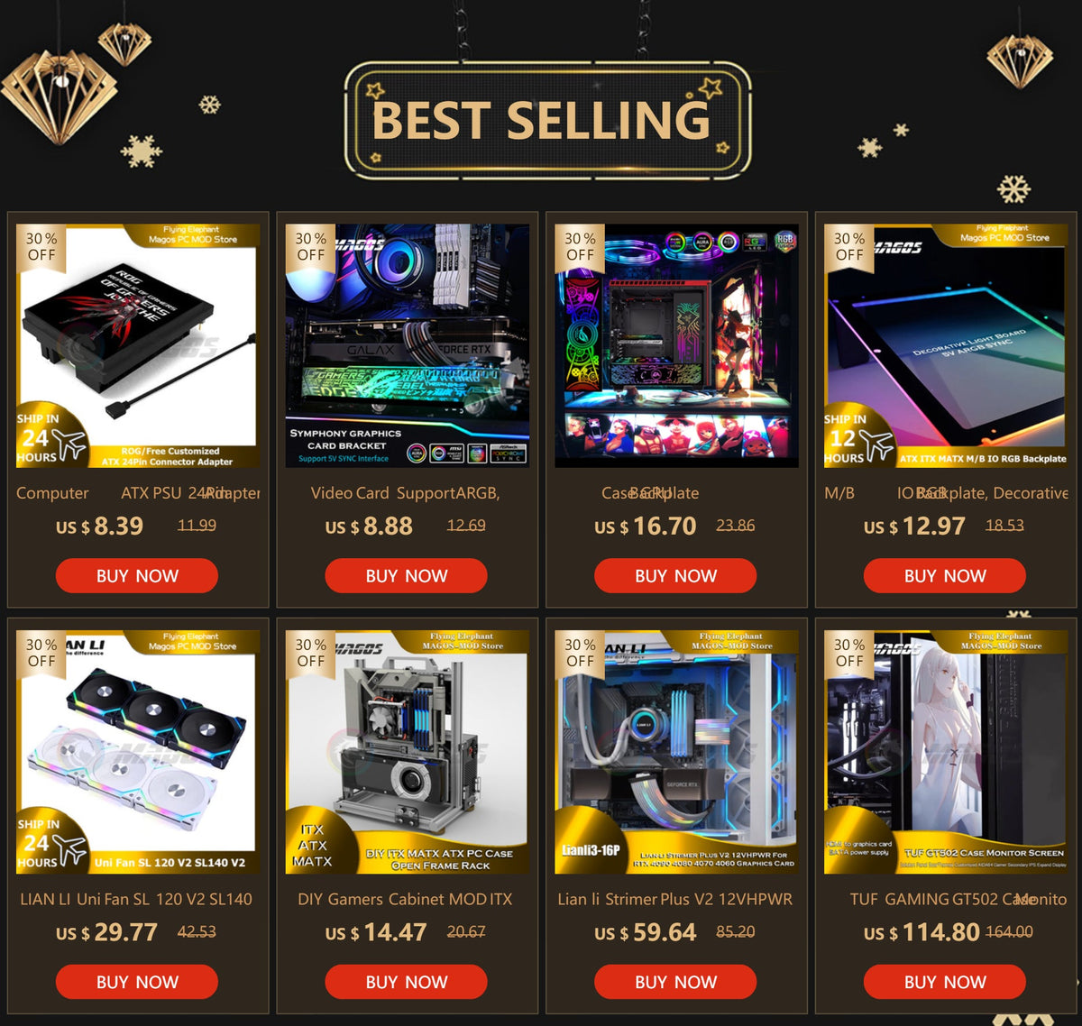 Open Frame PC Case Modular ATX MATX ITX Aluminum Rack - Tophatter Daily Deals