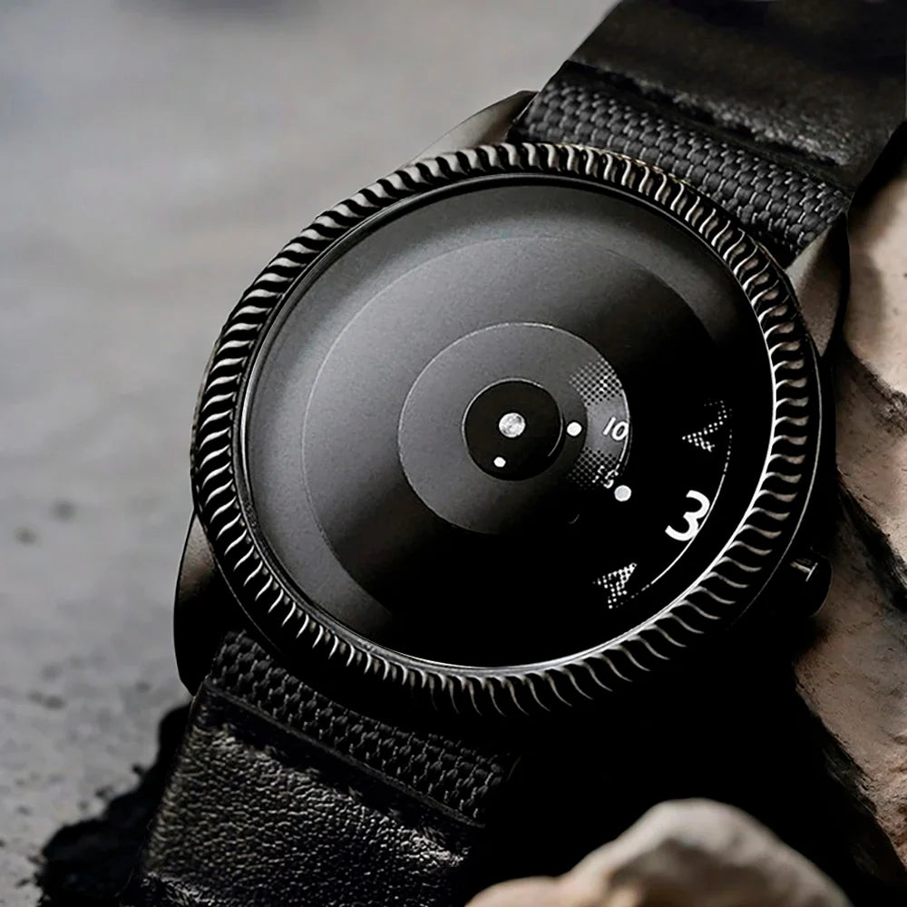 Quartz Handless Watch Canvas Strap Minimalist Style - Tophatter Daily Deals