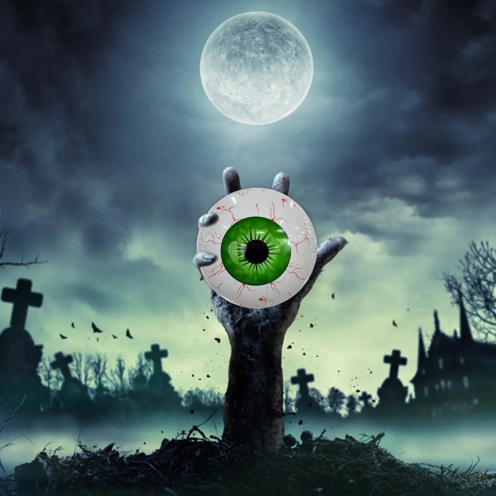 Halloween Inflatables Bloodshot Eyeball Yard Decor 2025 - Tophatter Daily Deals