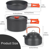 Outdoor Camping Cookware Set Orange Camp Cooking - Tophatter Daily Deals
