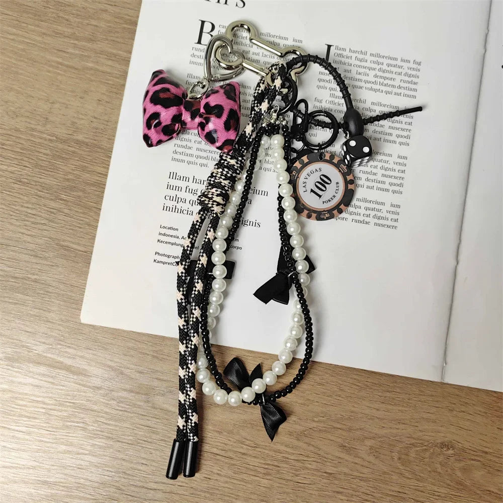 Braid Rope Bag Charm Leather Dachshund Keychain Aesthetic Orange - Tophatter Daily Deals