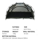 Portable One-Person Inner Tent for Camping Bed Black Tents - Tophatter Daily Deals