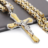 Men's Gold Cross Pendant Necklace Necklaces - Tophatter Daily Deals